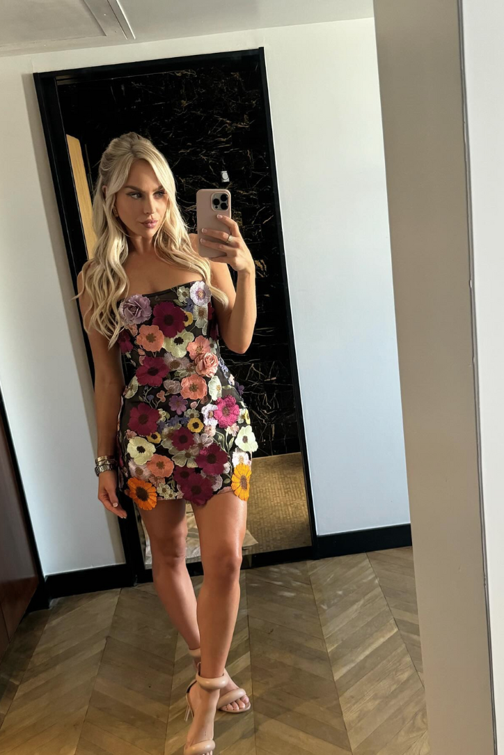 Floral Enchant Corset Mini Dress
