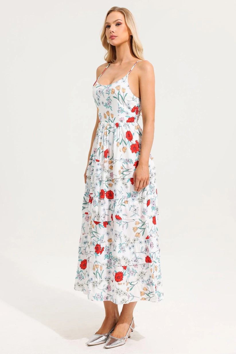 Gestreiftes Strickkleid mit Flügelärmeln