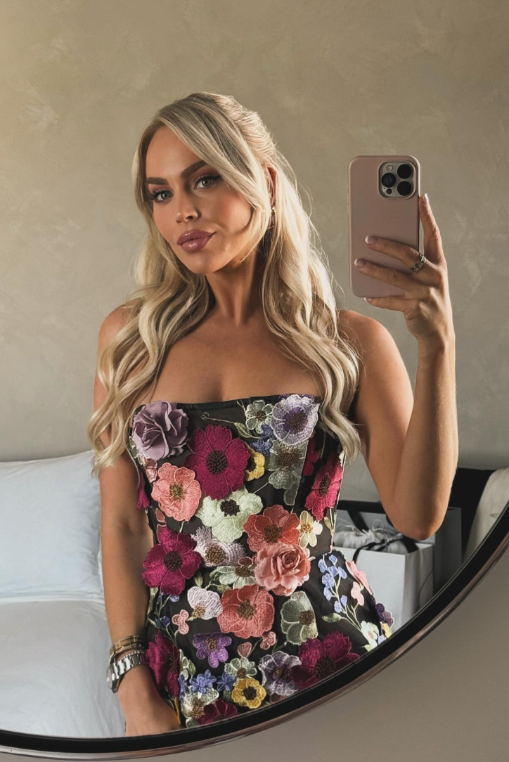 Floral Enchant Corset Mini Dress