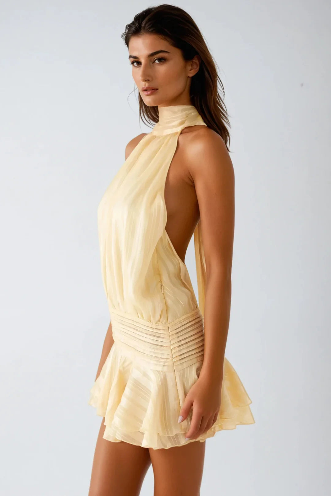 Bernique Halter Mini Dress