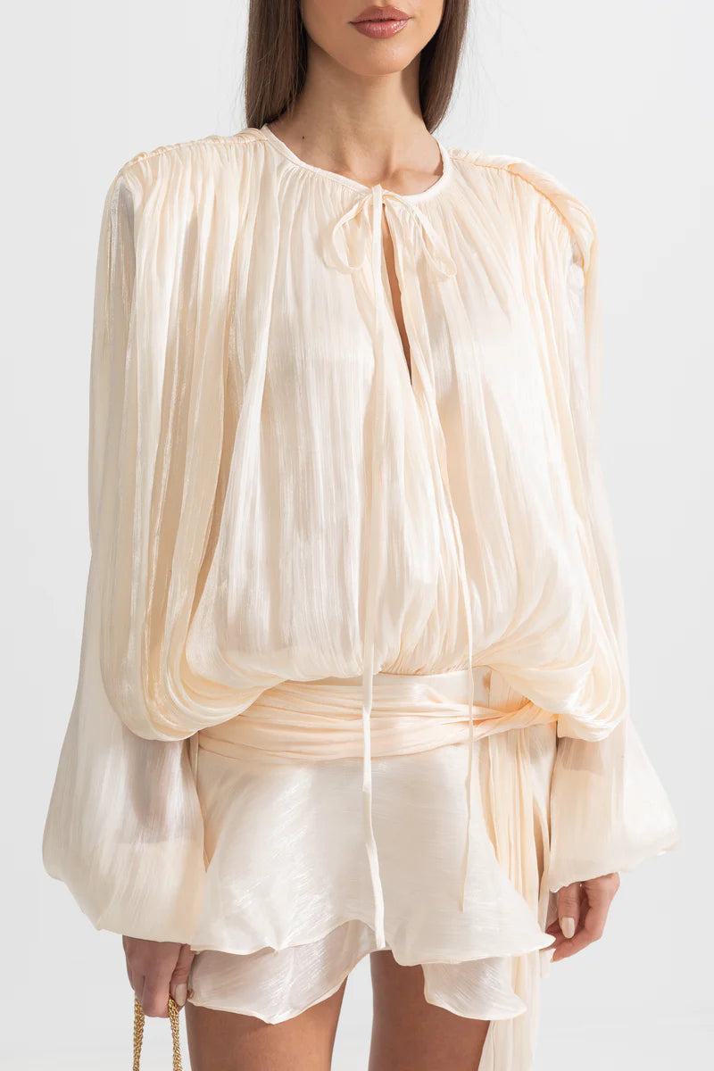 Moonlight Pleated Ruffle Dress