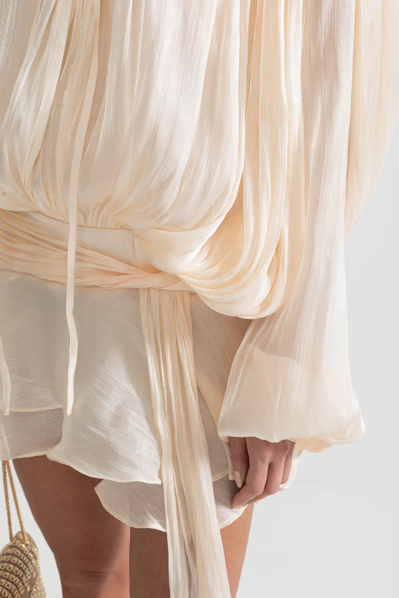 Moonlight Pleated Ruffle Dress