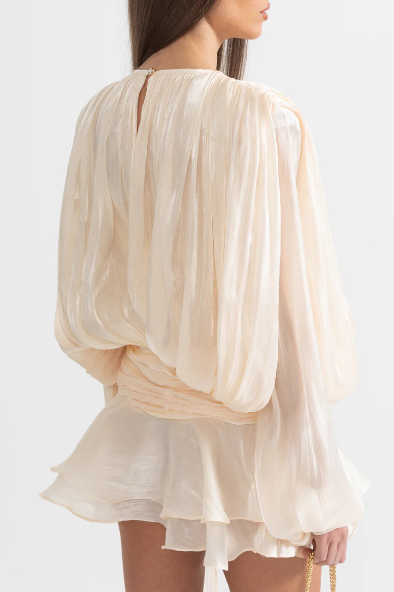 Moonlight Pleated Ruffle Dress