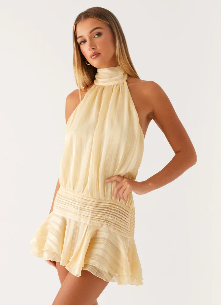 Bernique Halter Mini Dress