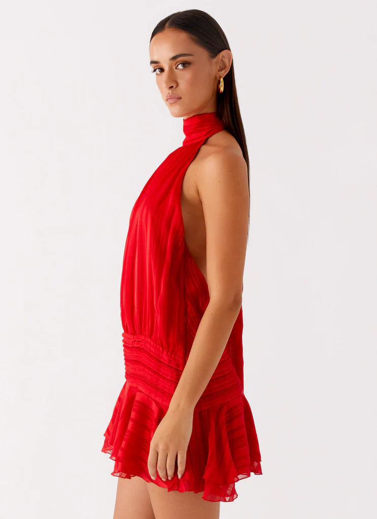 Bernique Halter Mini Dress