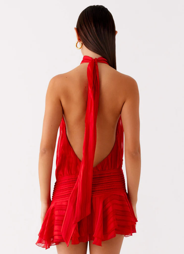 Bernique Halter Mini Dress