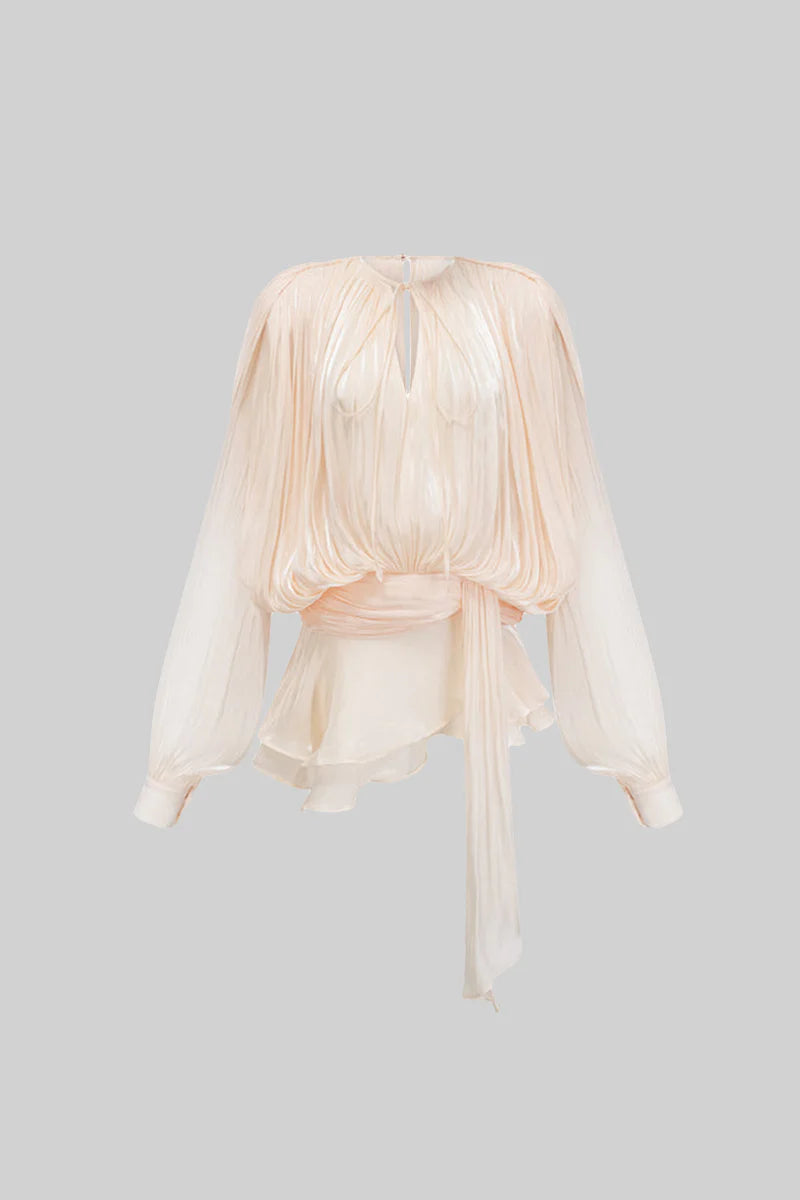 Moonlight Pleated Ruffle Dress