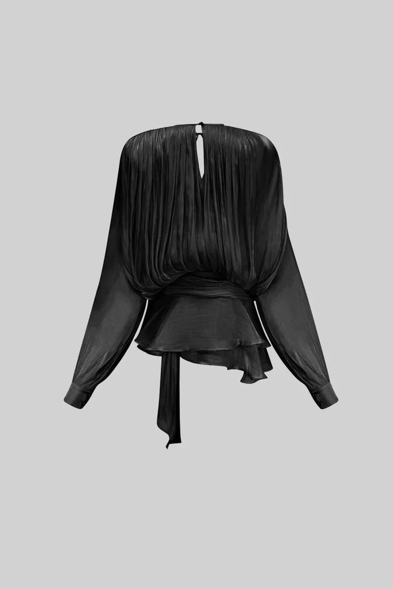 Moonlight Pleated Ruffle Dress