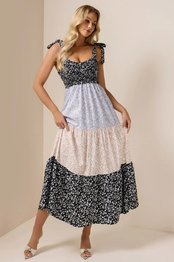 Aurora Tiered Midi Dress