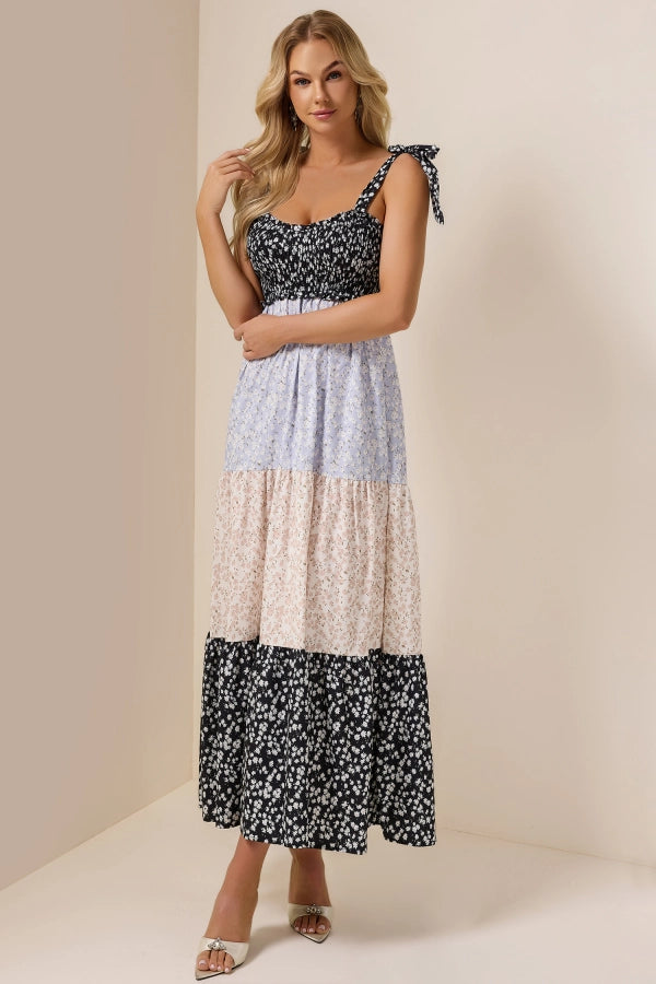 Aurora Tiered Midi Dress