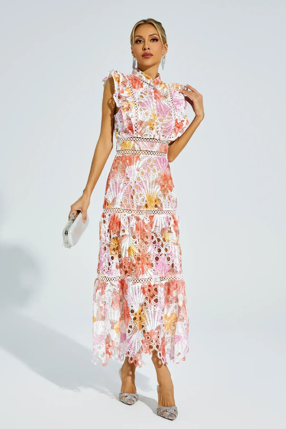Celeste Garden Lace Maxi Dress