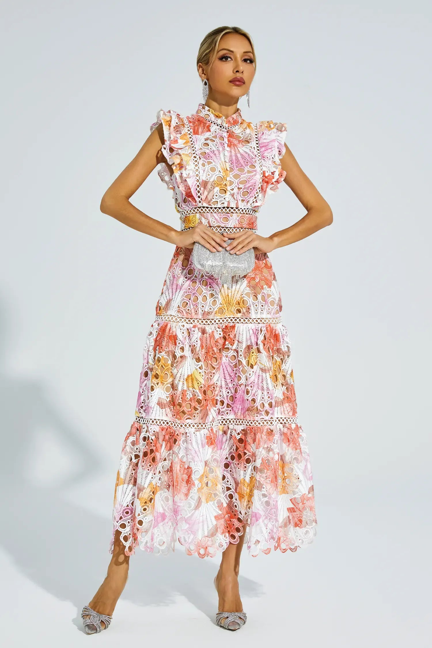Celeste Garden Lace Maxi Dress