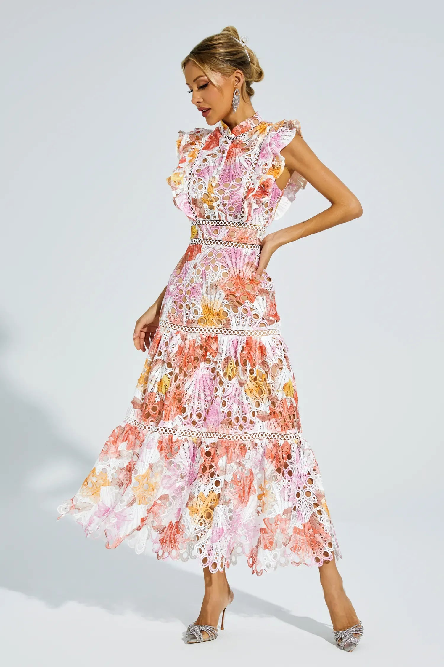 Celeste Garden Lace Maxi Dress
