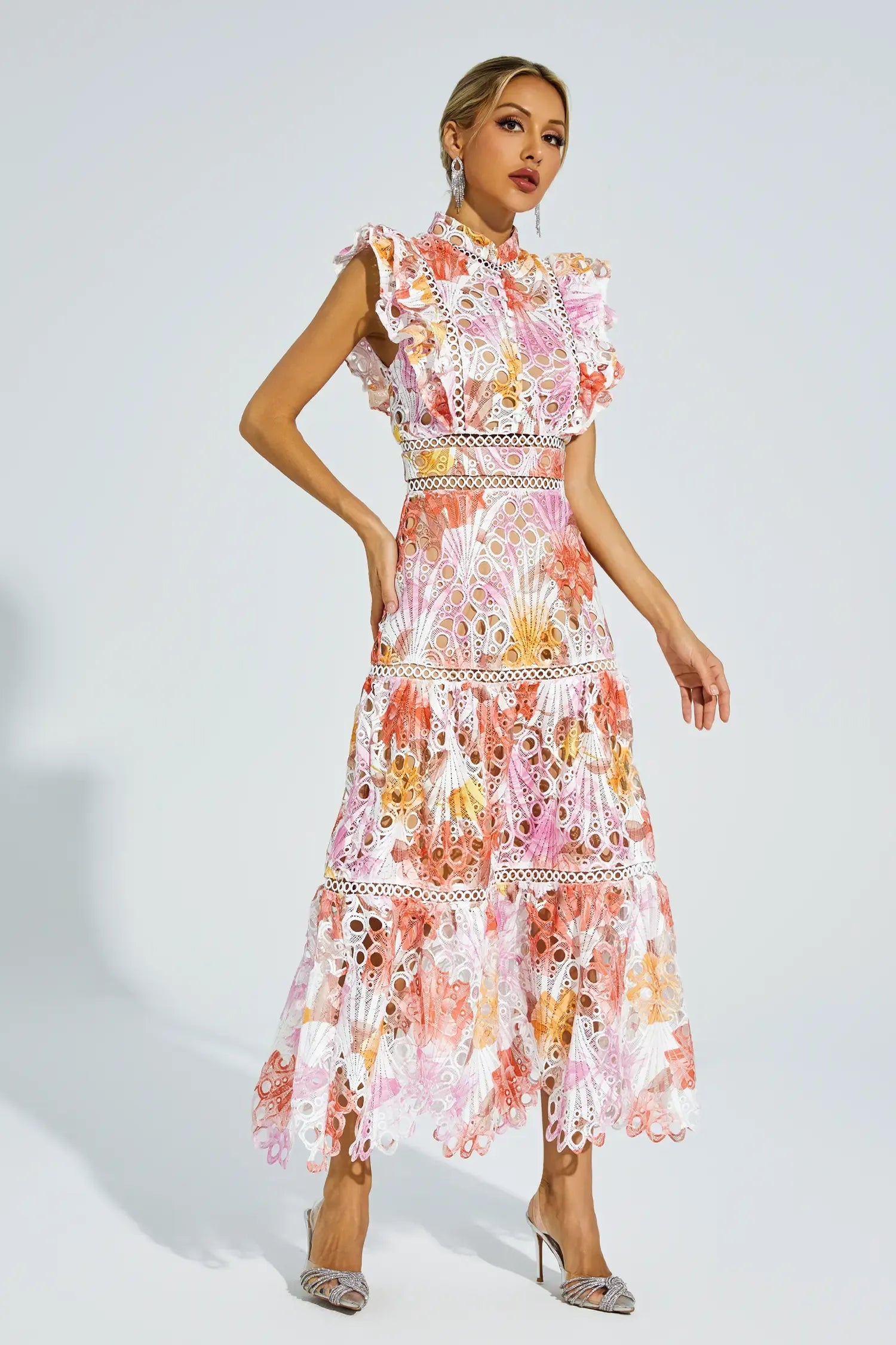 Celeste Garden Lace Maxi Dress