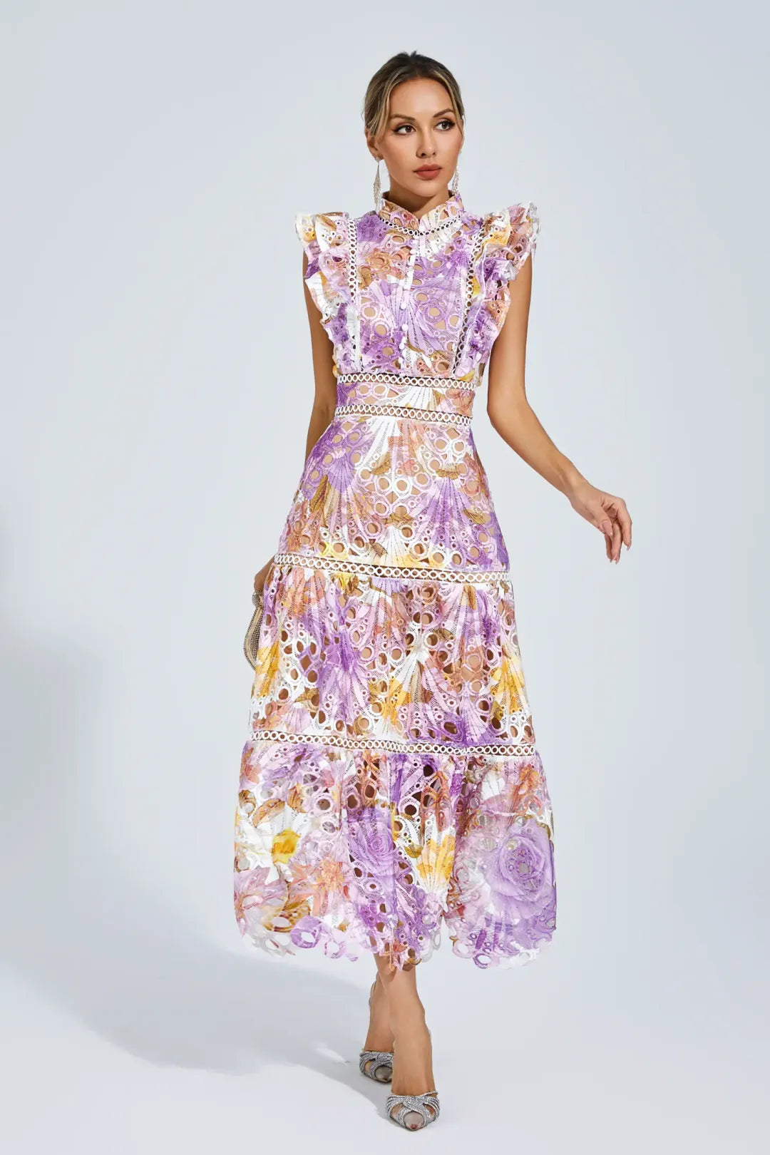 Celeste Garden Lace Maxi Dress