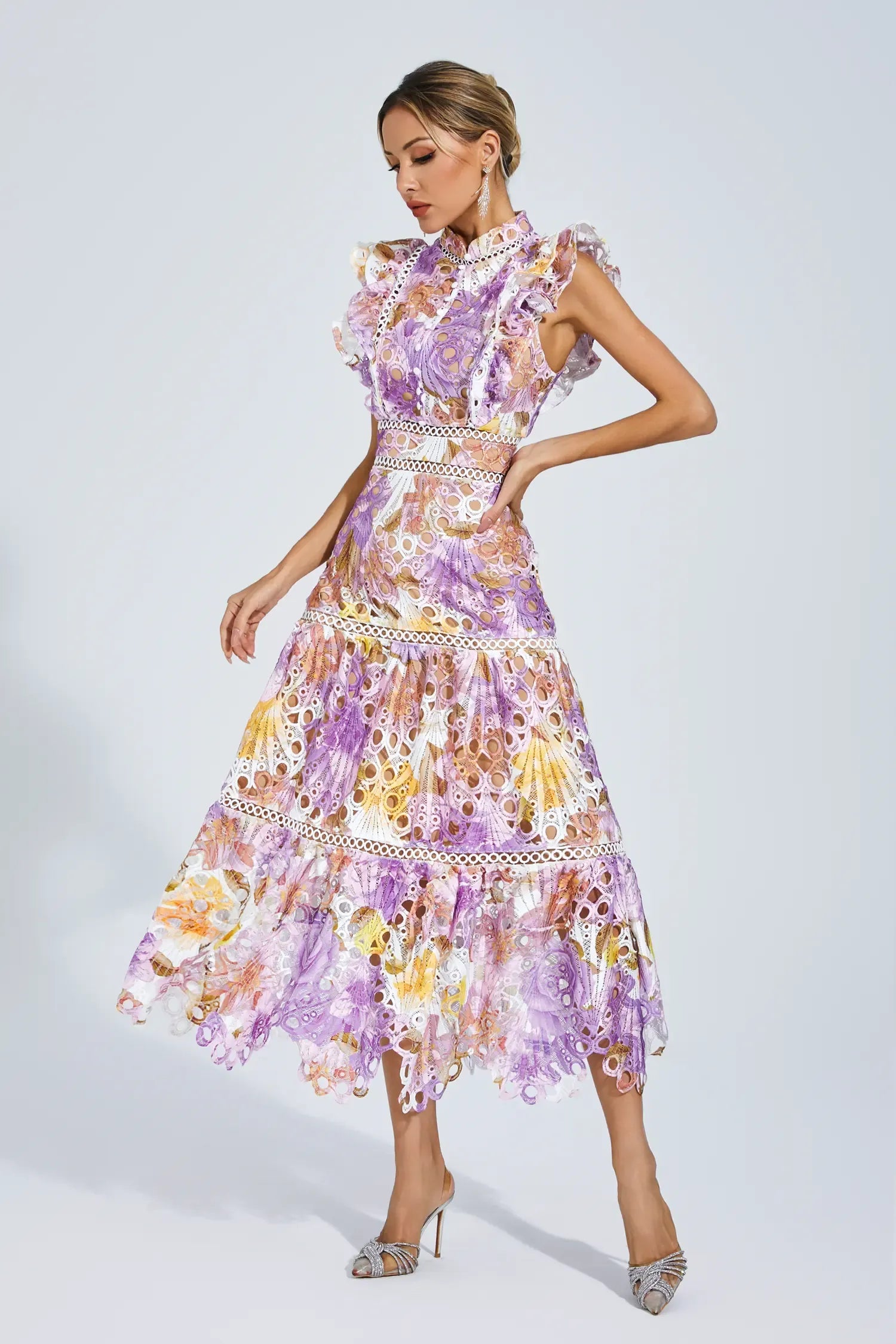 Celeste Garden Lace Maxi Dress