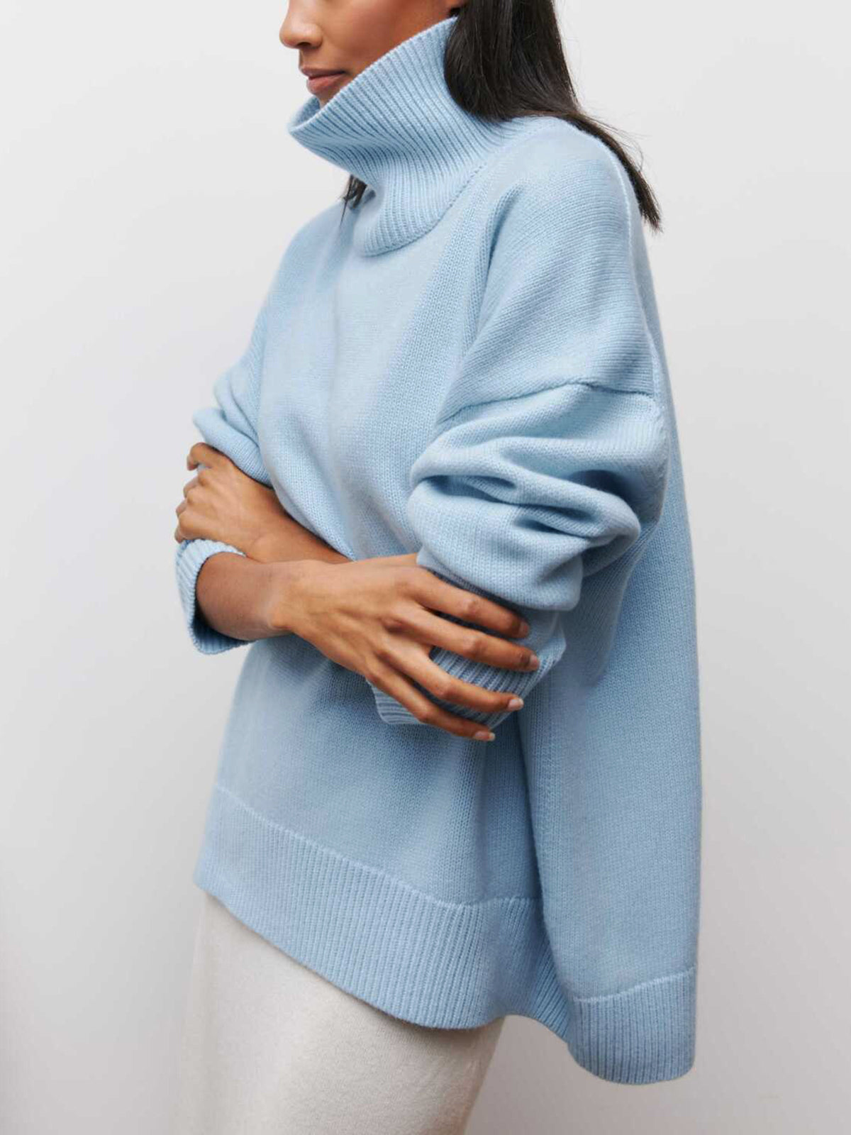 Oversized Knit Turtleneck Jumper