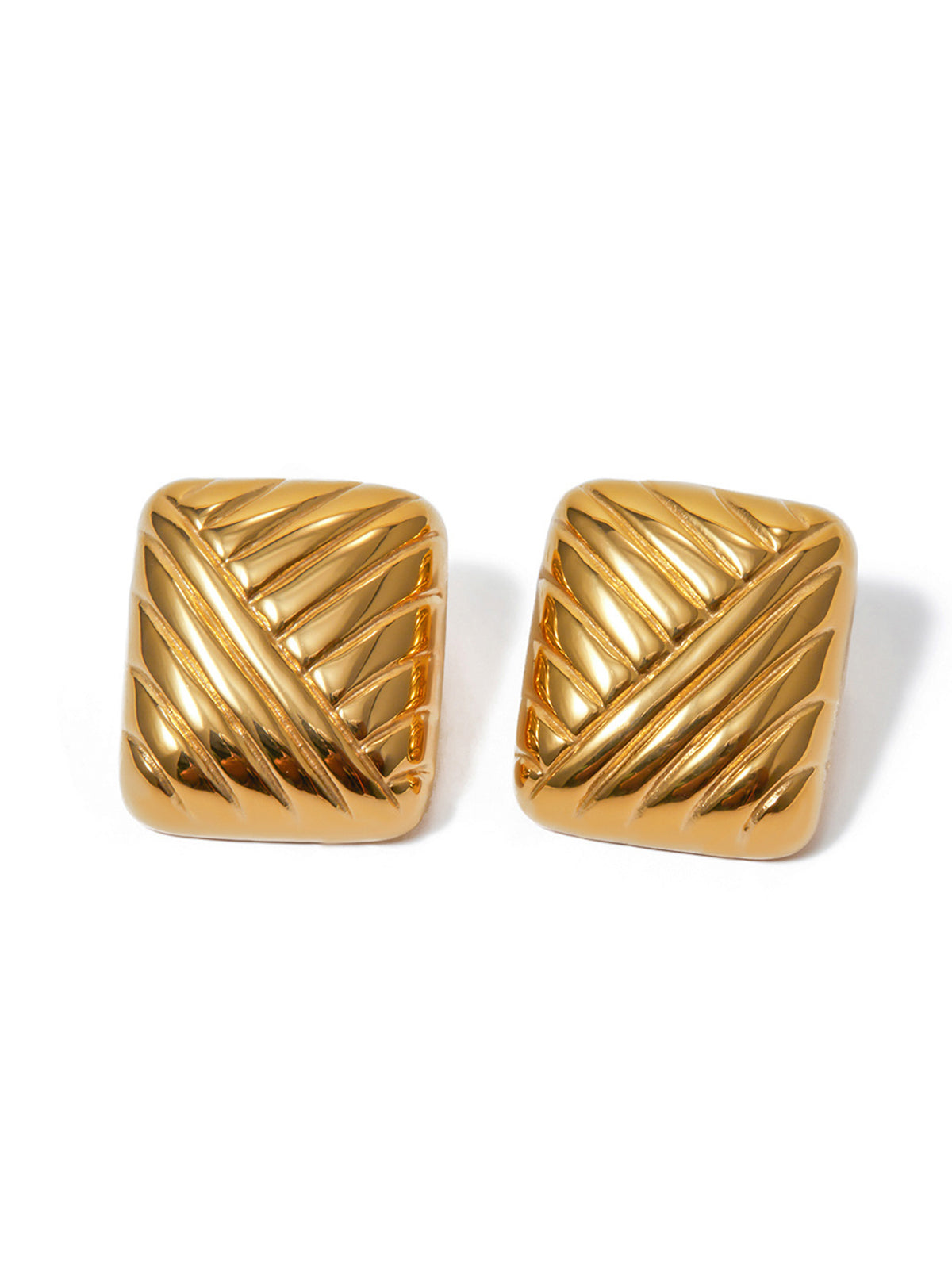 Gloss Texture Stud Earrings