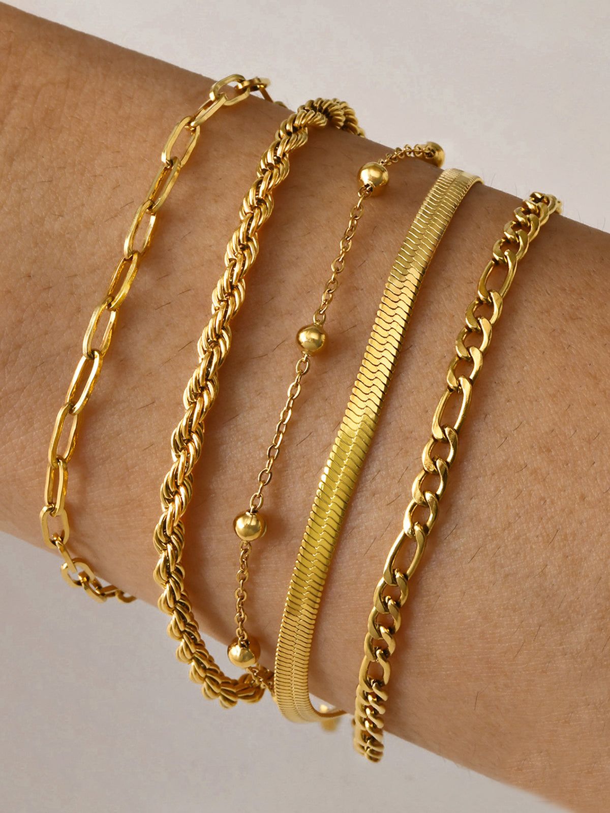 Linear Texture Bracelet Set