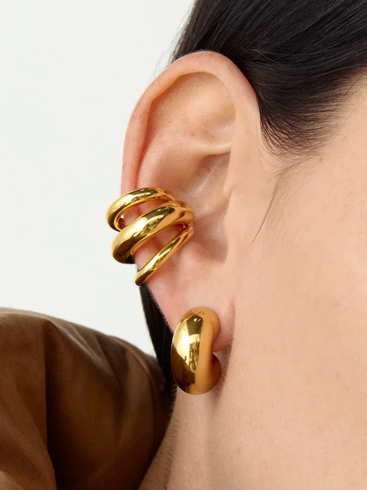 Bold Triple Curve Ear Cuff
