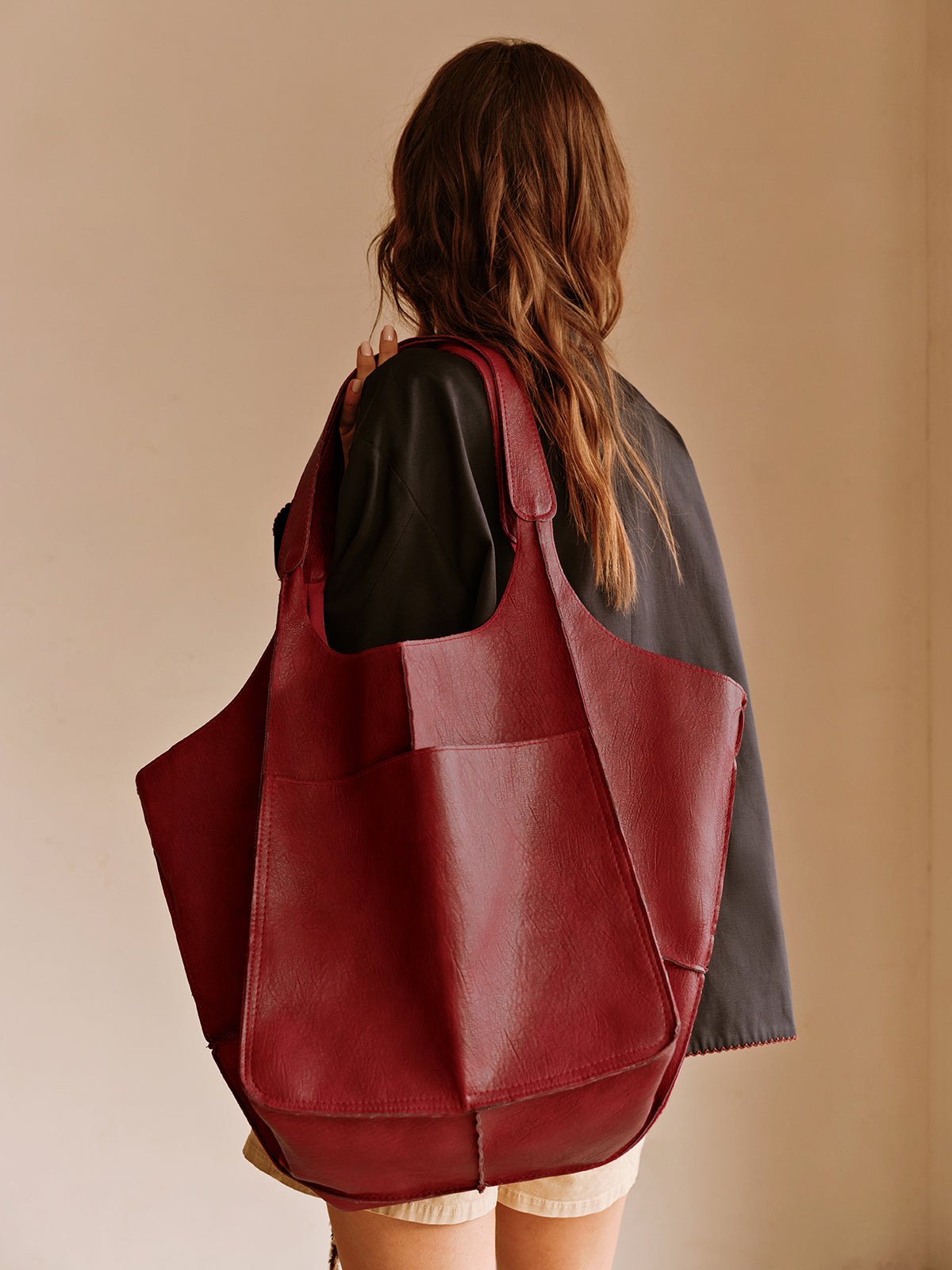 Structured Oversized Tote Bag