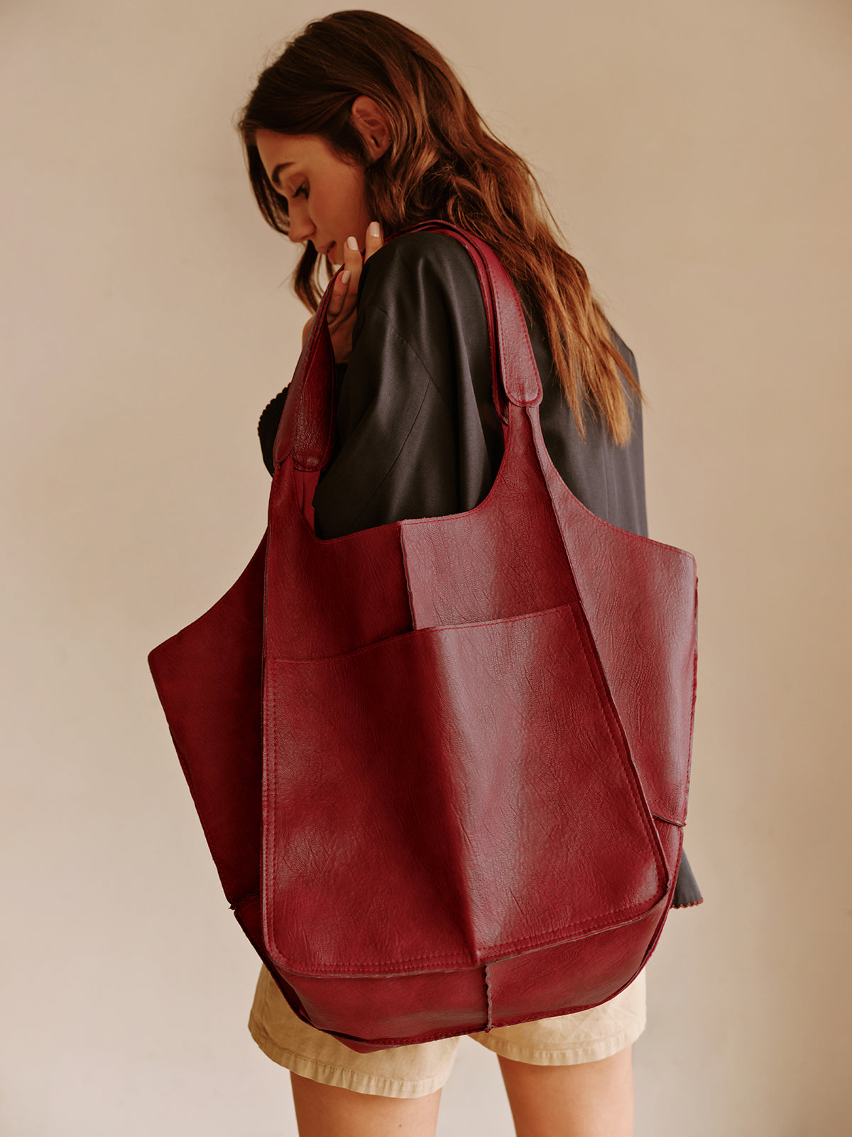 Structured Oversized Tote Bag