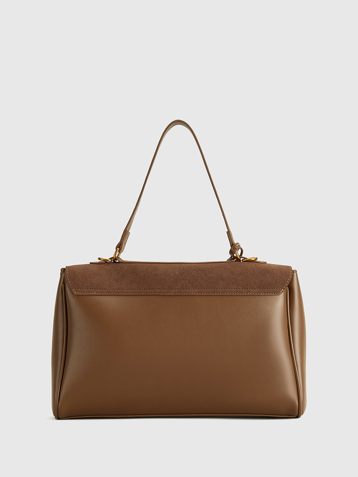 Structured Suede-Look Carryall Bag