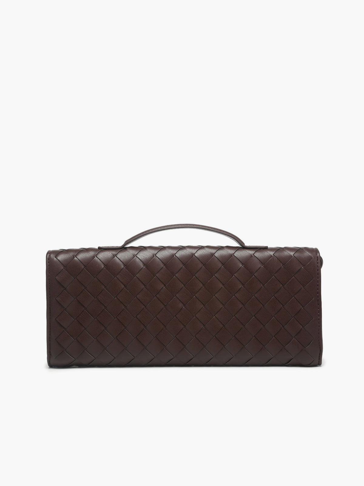 Luxe Twist Lock Woven Clutch