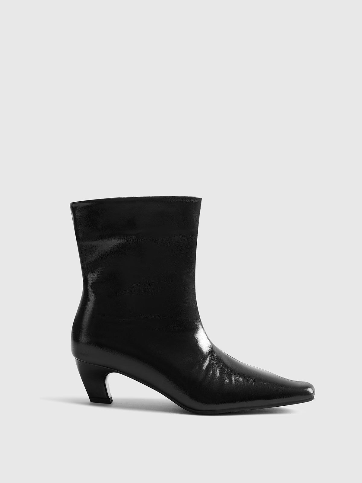 Square Toe Kitten Heel Boots