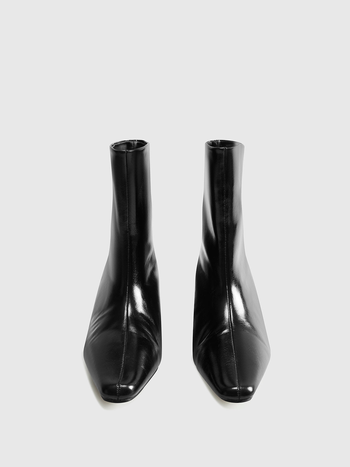 Square Toe Kitten Heel Boots