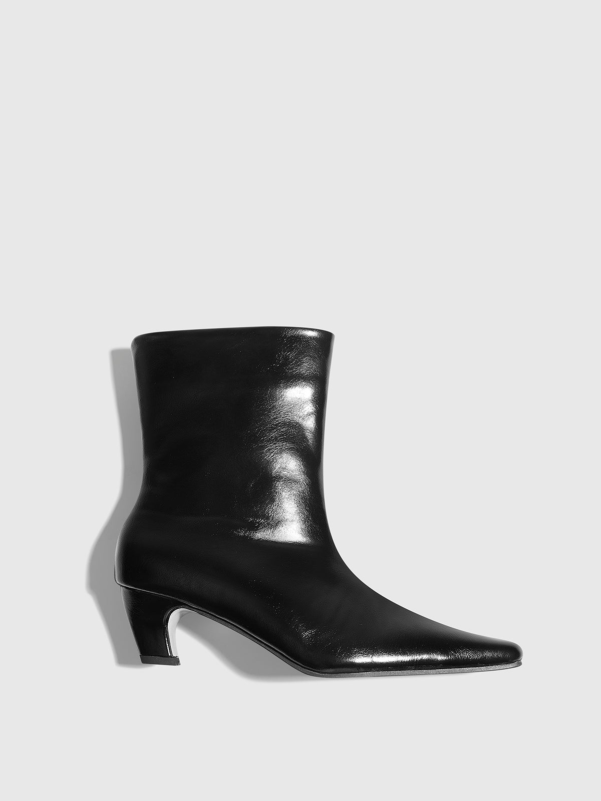 Square Toe Kitten Heel Boots