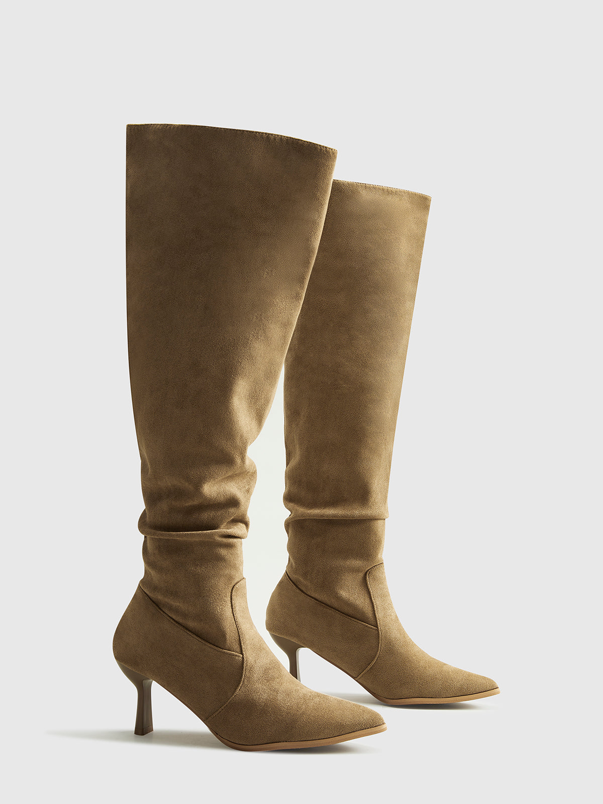 Velvet Slouch High Boots