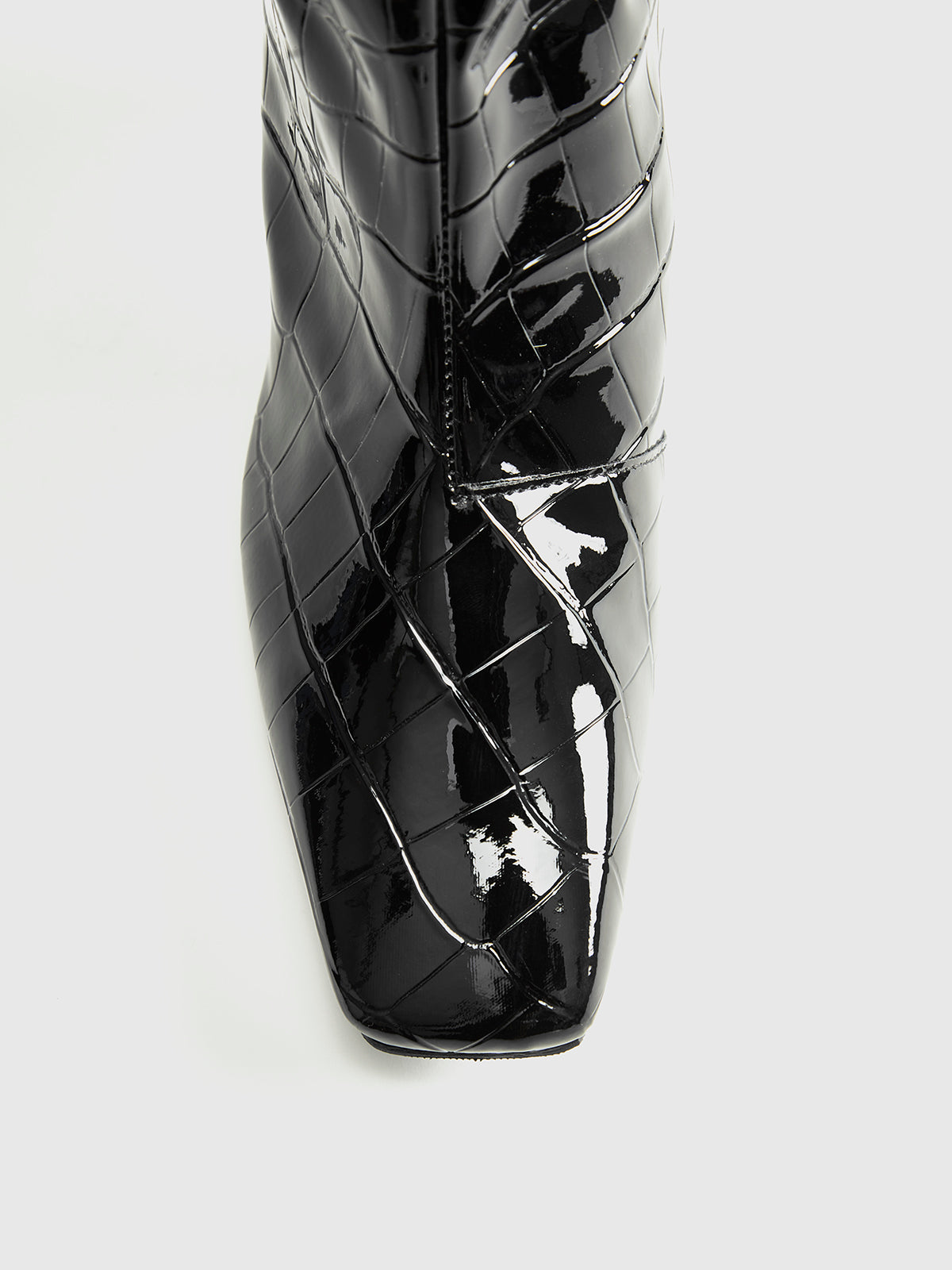 Glossy Croc Textured Boots