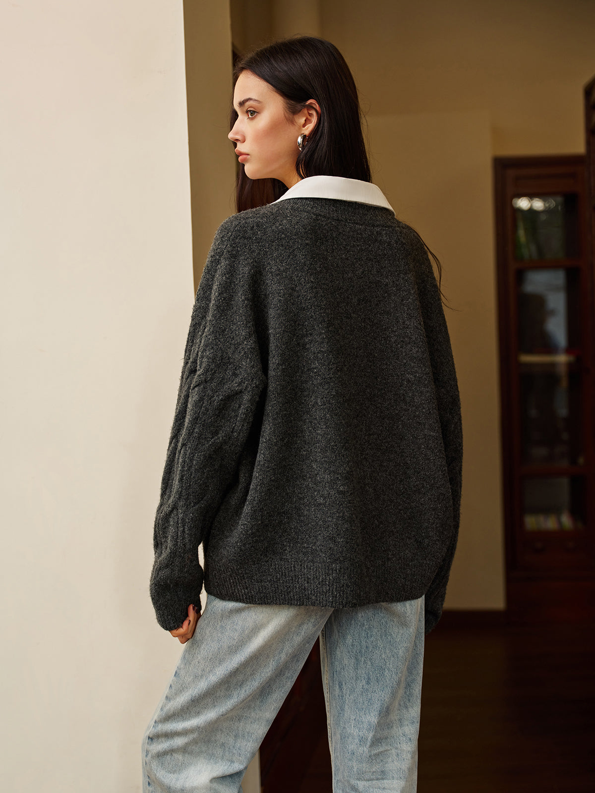 Layered Look Twist Knit Jumper