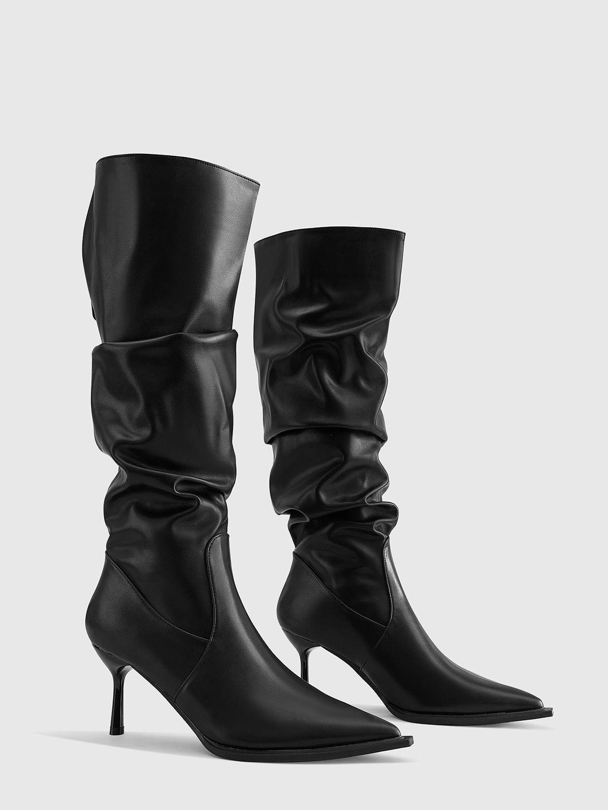 Sculpted Drape Knee Boots