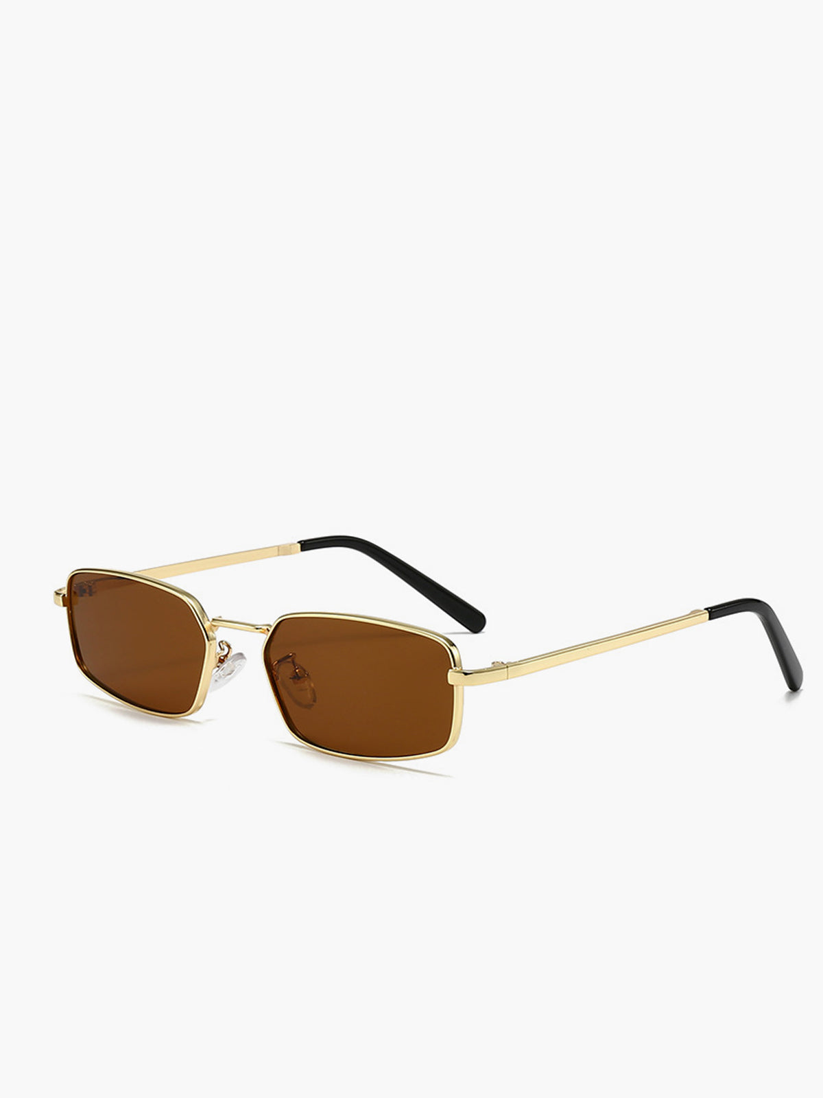 Rectangular Metal Frame Sunglasses