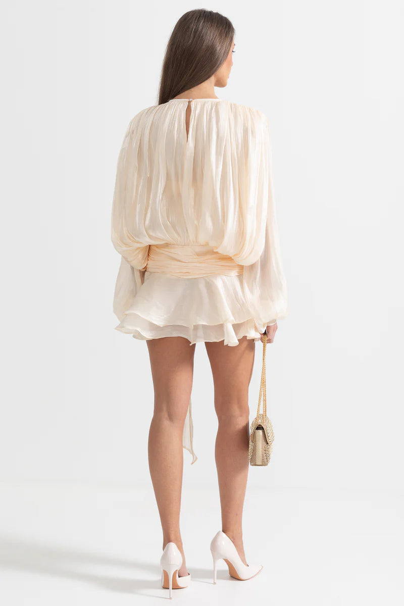 Moonlight Pleated Ruffle Dress