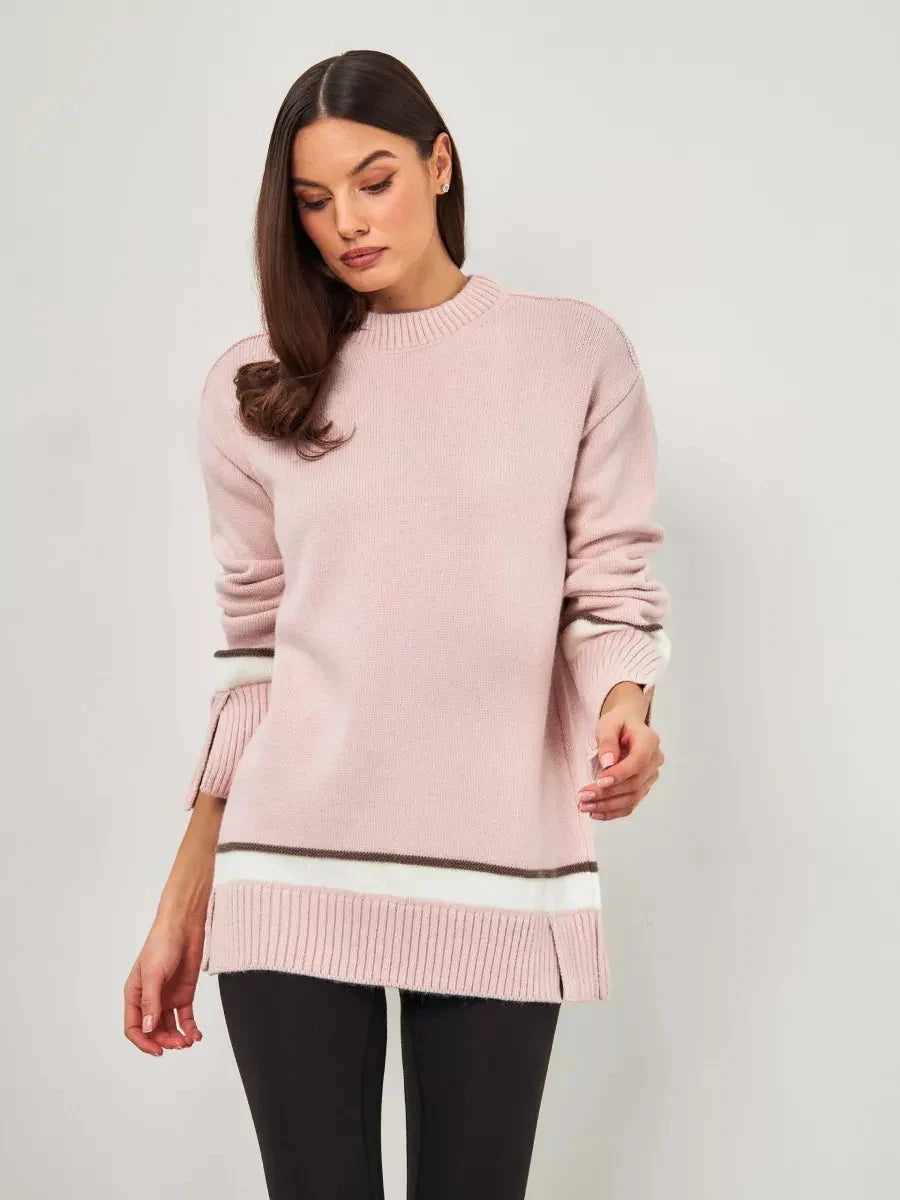 Ribbed Edge Oversized Knit Jumper