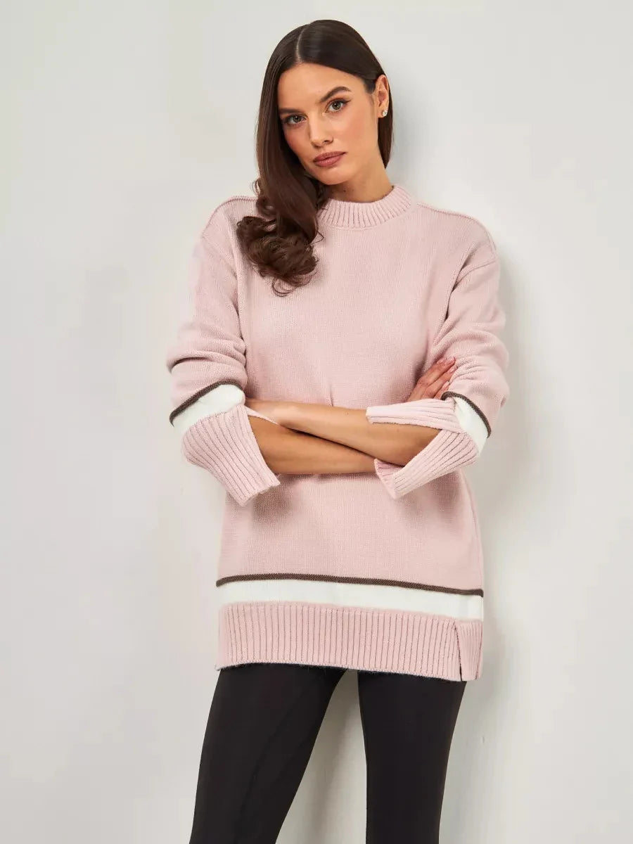 Ribbed Edge Oversized Knit Jumper