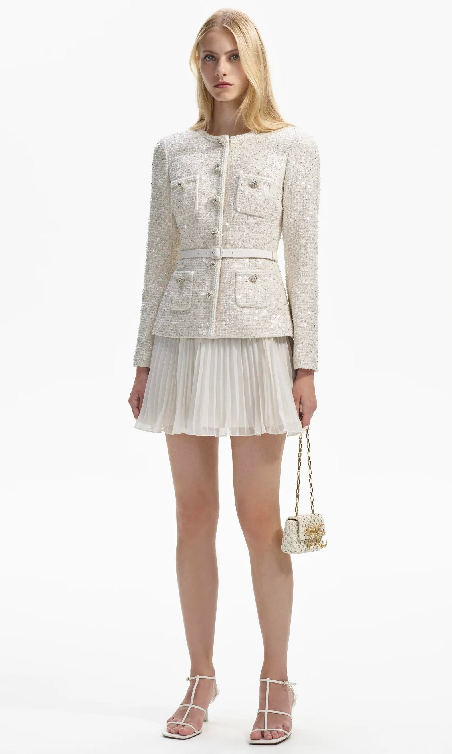 Pearl Glimmer Tweed Set